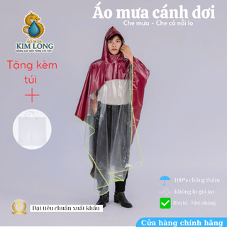 Áo Mưa Nữa Gương Có Bo Viền Phản Quang - Phù hợp Cho Cả Nam Và Nữ