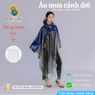Áo Mưa Nữa Gương Có Bo Viền Phản Quang - Phù hợp Cho Cả Nam Và Nữ