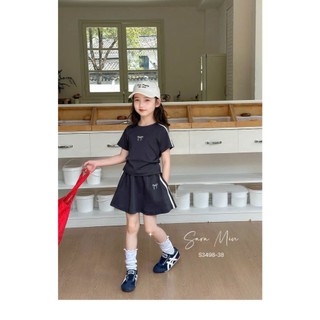 [B&G] Sét váy thể thao sọc trắng 2 bên năng động mùa hè cho bé gái từ 12-45kg(2-12 tuổi)