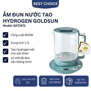 Ấm đun nước tạo Hydrogen Goldsun GKT2671 dung tích 1,7L - 10 chế độ nấu thông minh, dễ điều chỉnh