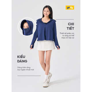 Áo khoác chống nắng nữ YODY cản tia UV UPF > 50, dáng suông trẻ trung, thoải mái ACN7004