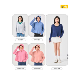 Áo khoác chống nắng nữ YODY cản tia UV UPF > 50, dáng suông trẻ trung, thoải mái ACN7004