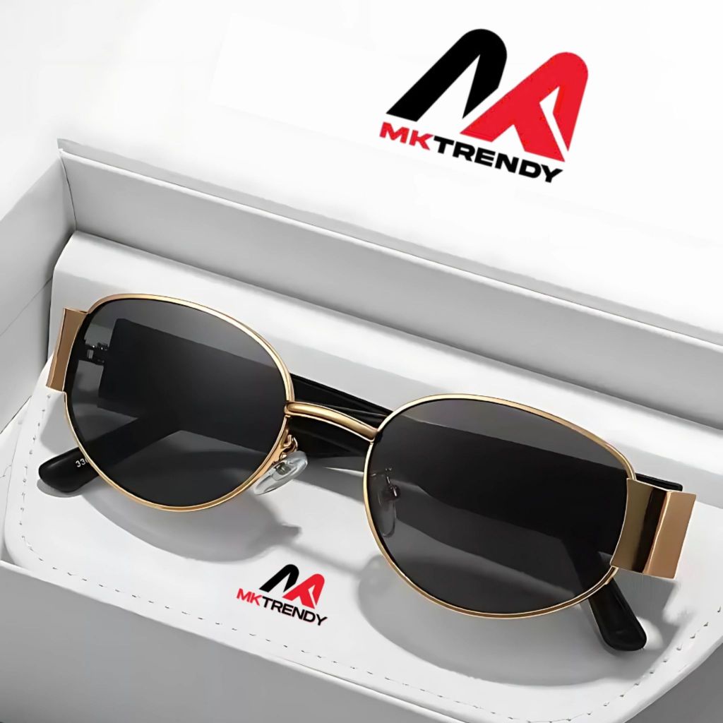 Kính mát thời trang nam nữ MKTRENDY kính râm đi đường gọng kim loại chống bụi chống tia UV phong cách ngầu T9