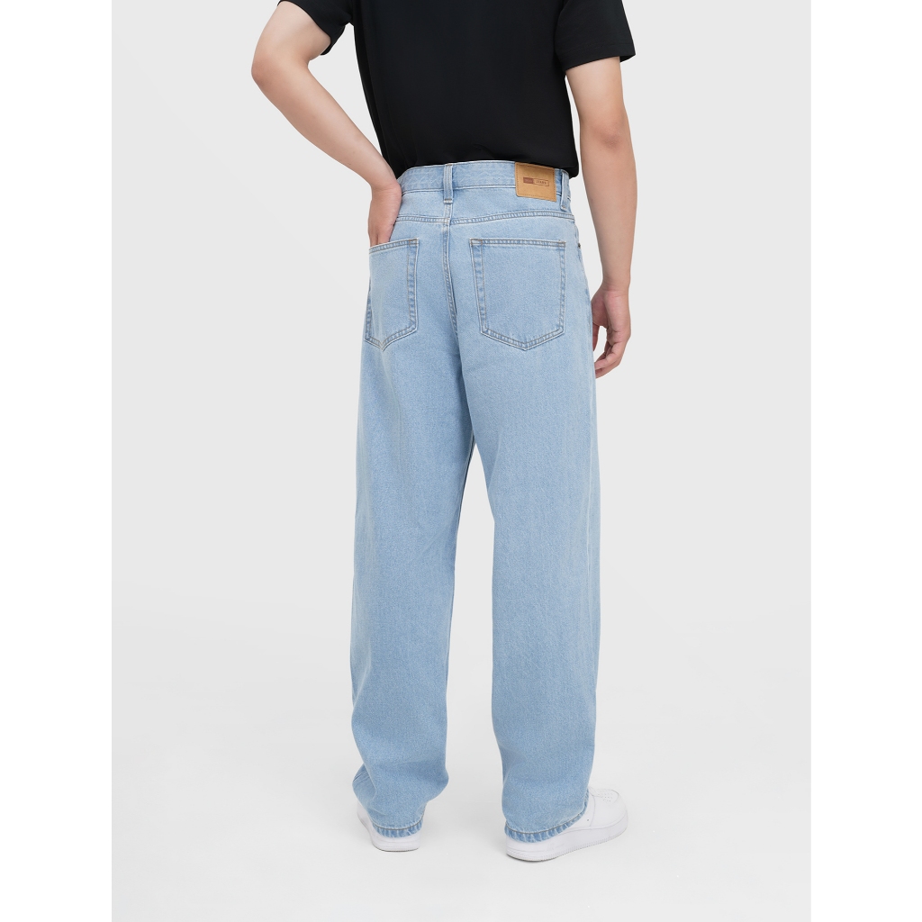 Quần jean nam CANIFA form loose ống rộng cạp cao 8BJ25S002