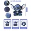 Gấu bông stitch xanh mặc áo khoác yếm bò cute dễ thương, Stitch nhập khẩu lông dài cao cấp mẫu mới, Bobesu