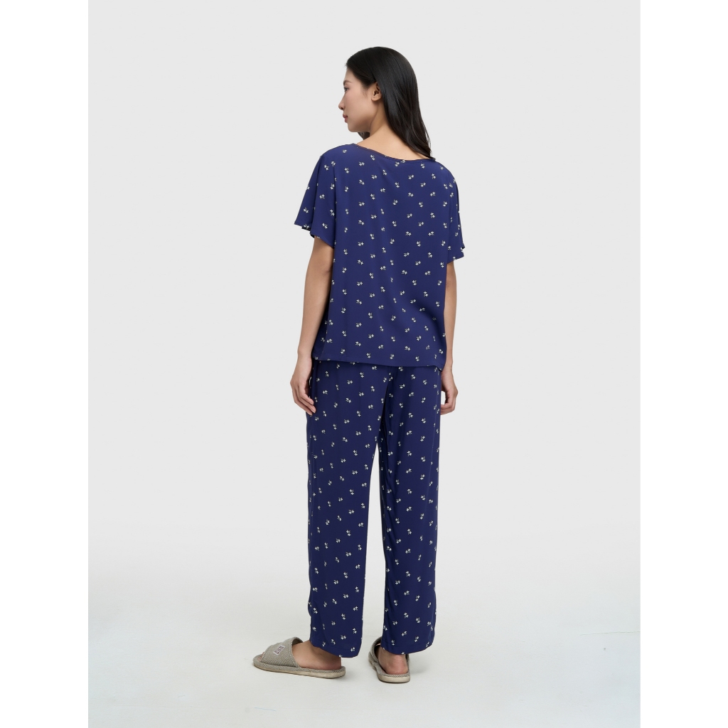 Bộ quần áo nữ CANIFA chất liệu viscose dáng suông in hoạ tiết 6LS25S010