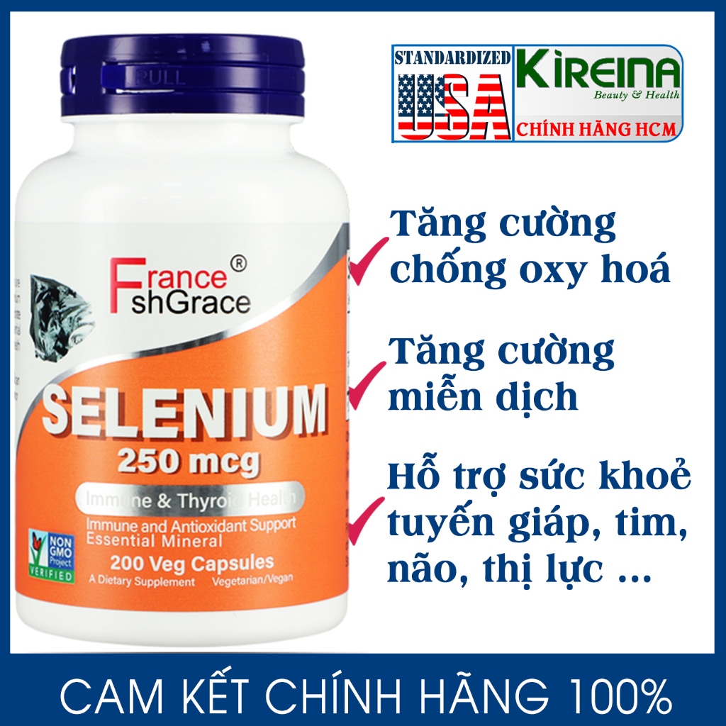 Viên uống Selenium tăng miễn dịch chống oxy hoá hỗ trợ sức khỏe tuyến ...