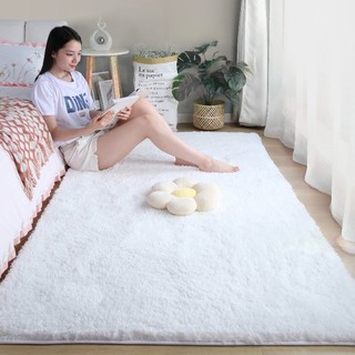 Thảm tròn trải sàn |Màu Trắng| ,thảm lông cừu decor chụp ảnh to 1m 1m2 1m6