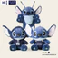 Gấu bông stitch phối quần áo đáng yêu chất liệu lông thỏ dài cao cấp làm quà tặng cho bé, bạn trai