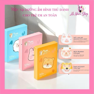 Hộp 5 cái mặt nạ AODUO dưỡng ẩm mềm da cho trẻ em hoạt hình động vật