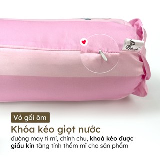 Vỏ áo gối ôm Lụa Tencel Hân Võ 37x100 25x70 họa tiết dễ thương, mát mịn an toàn có dây kéo tiện lợi