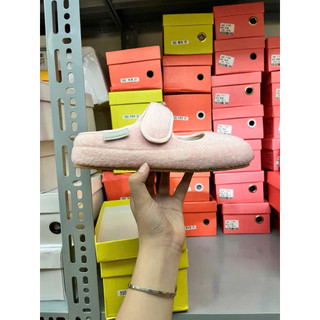 Giày sục nữ da PU tổng hợp dệt vải đế cao su xinh xắn tươi trẻ năng động dễ thương