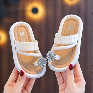 Dép Lê Xỏ Ngón Hoa Trà Phối Quai Ngang Nhún K047