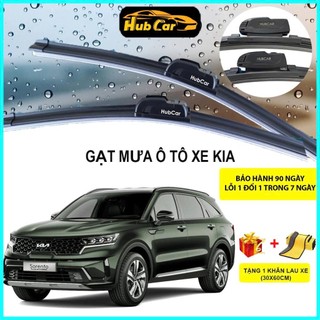 Gạt Mưa Ô Tô KIA Cao Cấp HubCar Thân Mềm Không Xương Gạt Sạch Êm Ái Không Để Lại Vệt Tuổi Thọ Cao