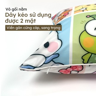 Vỏ áo gối nằm gối ôm Lụa Thun Lạnh Spandex trẻ em Hân Võ 25x70 35x50 họa tiết hoạt hình dễ thương, mềm mịn
