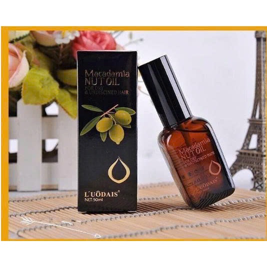 Tinh dầu dưỡng tóc uốn, dưỡng tóc khô xơ, tóc nhuộm, giúp giữ nếp, tạo nếp, phục hồi hư tổn macadamia nut oil