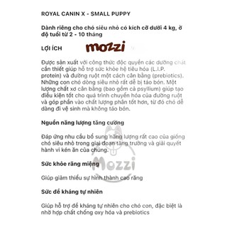 [500g - 1.5kg] Thức ăn hạt Royal Canin Xsmall Puppy Adult cho chó siêu nhỏ