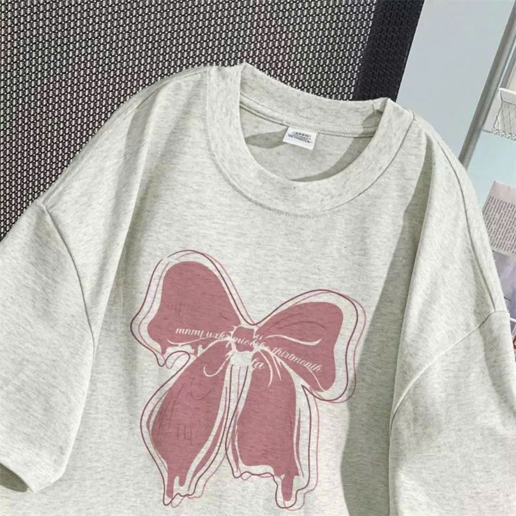 Áo phông form rộng tay lỡ chất vải cotton , áo cổ tròn nam nữ unisex- nơ KOLILA