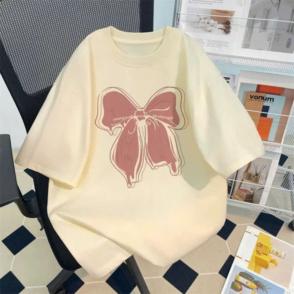 Áo phông form rộng tay lỡ chất vải cotton , áo cổ tròn nam nữ unisex- nơ KOLILA