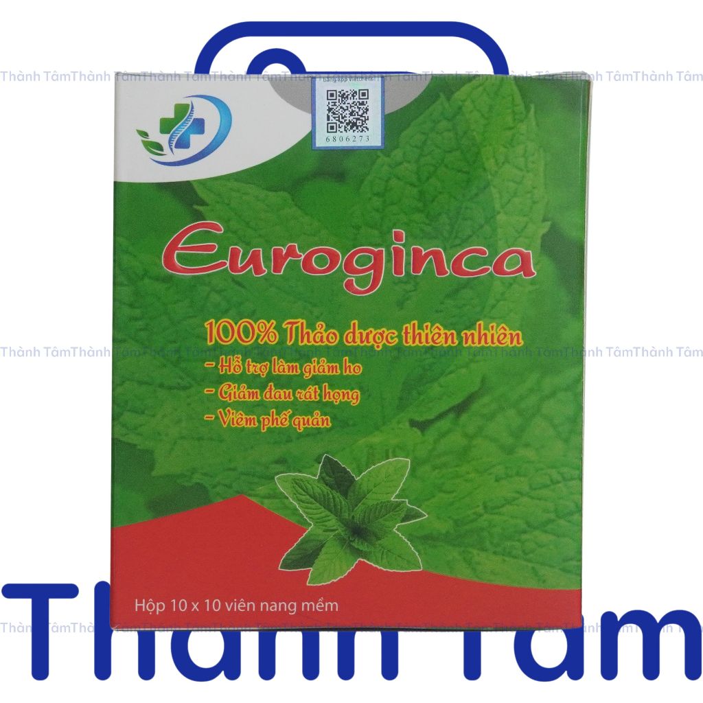 (Đỏ) Viên uống EUROGINCA ĐỎ 100V hỗ trợ giúp giảm ho, long đờm, giảm ho do thay đổi thời tiết