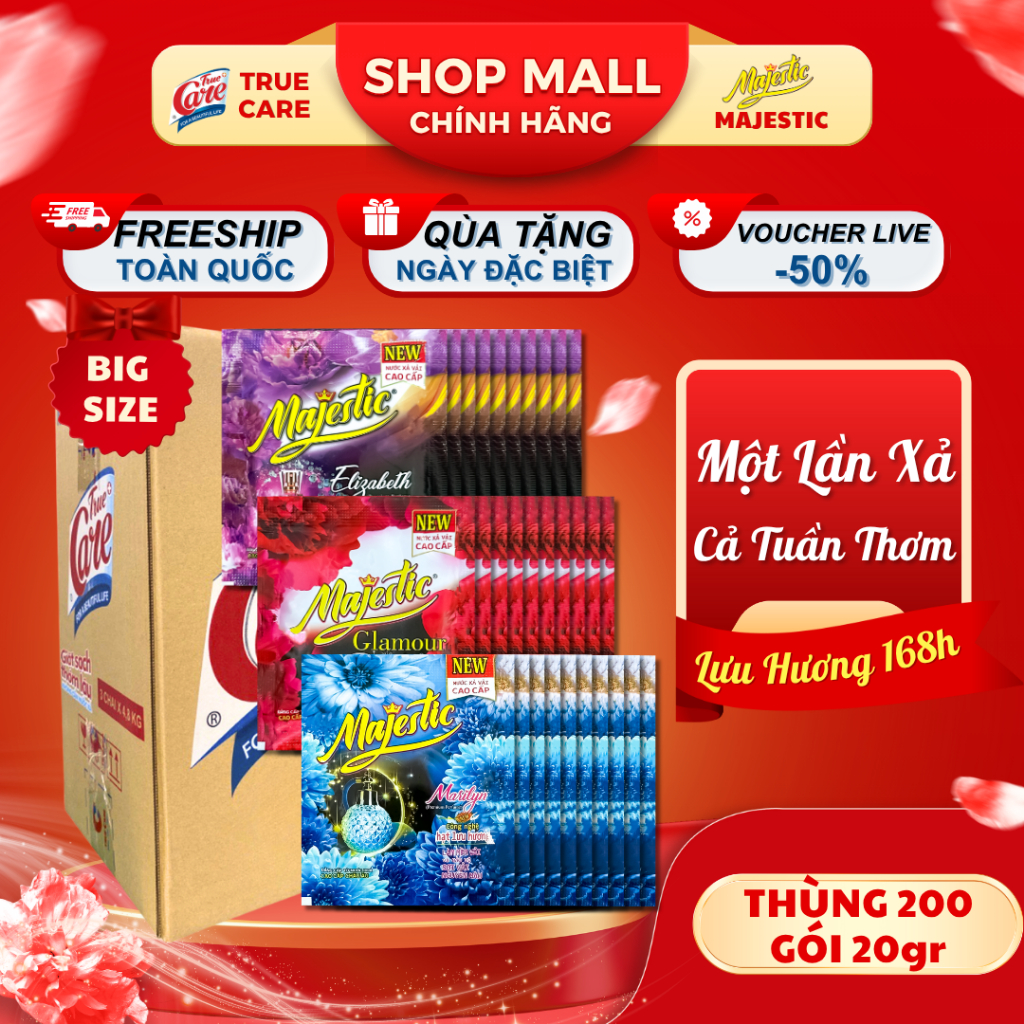 Thùng Nước Xả Vải True Care Majestic (20 - 40 Dây xả)