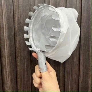 Dụng Cụ Hái Hoa Quả Kèm Túi Vải-Đầu Vợt Hái Trái Cây Trên Cao Đa Năng Kèm Túi Vải - GIỎ HÁI TRÁI CÂY KIM LOẠI BỀN ĐẸP