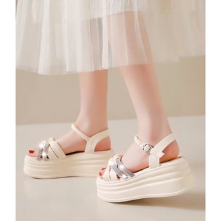 SANDAL BM QUAI ĐAN CHÉO ĐÁ 7CM HÀNG CAO CẤP ÊM ÊM IRR22