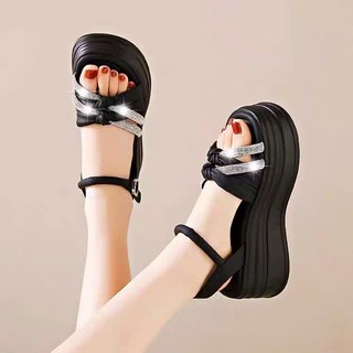 SANDAL BM QUAI ĐAN CHÉO ĐÁ 7CM HÀNG CAO CẤP ÊM ÊM IRR22