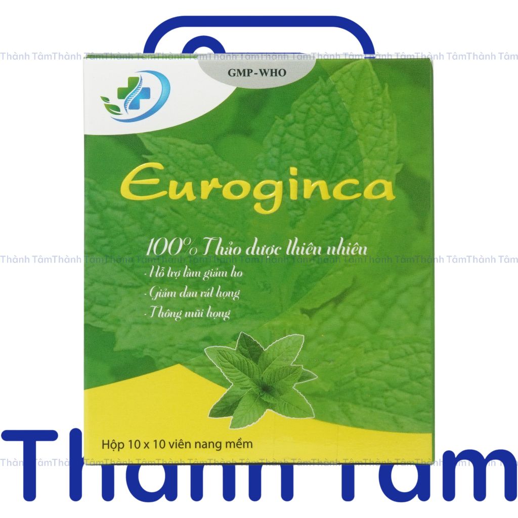 (Vàng) Viên uống EUROGINCA VÀNG 100V hỗ trợ giúp giảm ho, long đờm, giảm ho do thay đổi thời tiết