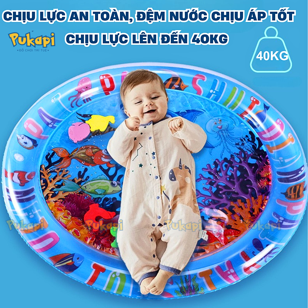Thảm Nước Cho Bé Nằm Chơi Nệm Nước Đệm Nước Mùa Hè Tập Bò Trườn Thảm Nước Làm Mát Mùa Hè Kích Thước Lớn- PUKAPI