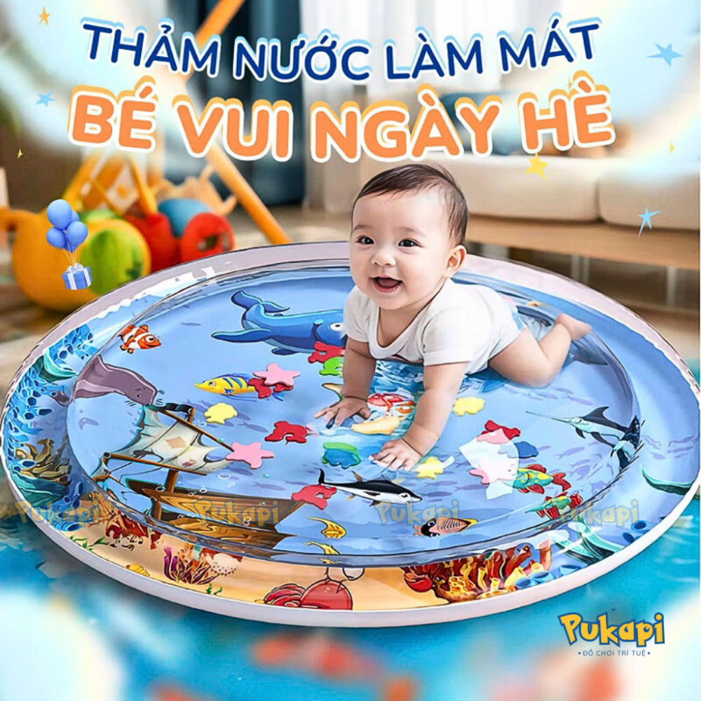 Thảm Nước Đệm Nước Nệm Nước Nhúm Cho Bé Tập Bò Trườn Thảm Nước Làm Mát Mùa Hè Kích Thước Lớn- PUPU HOUSE