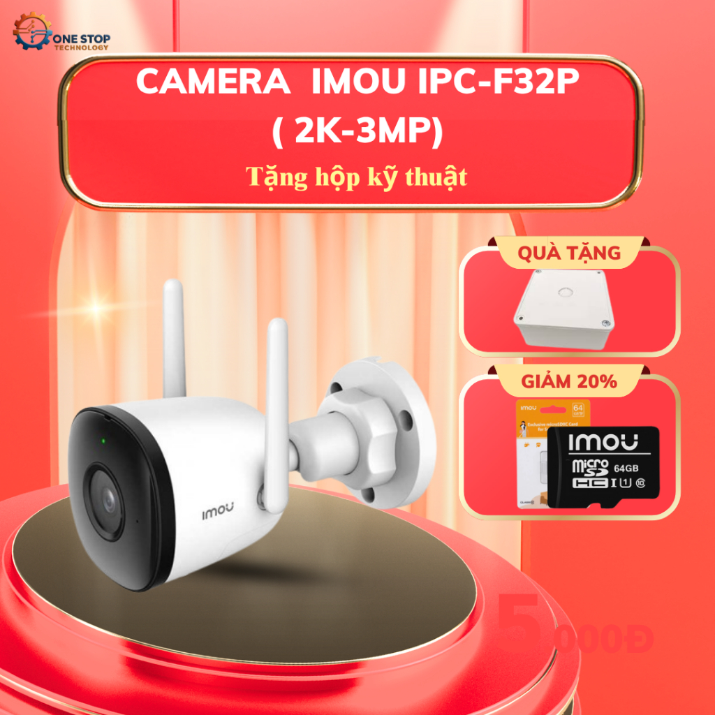 Camera Wifi Ngoài Trời IMOU IPC-F32P F32FP F52P F52FP hình Ảnh 2K, TẶNG ...