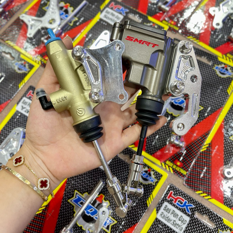 Bộ bas+ty ben đạp SMRT/Brembo nhôm CNC xe Winner/X/Sonic/Raider/Ex150 ...
