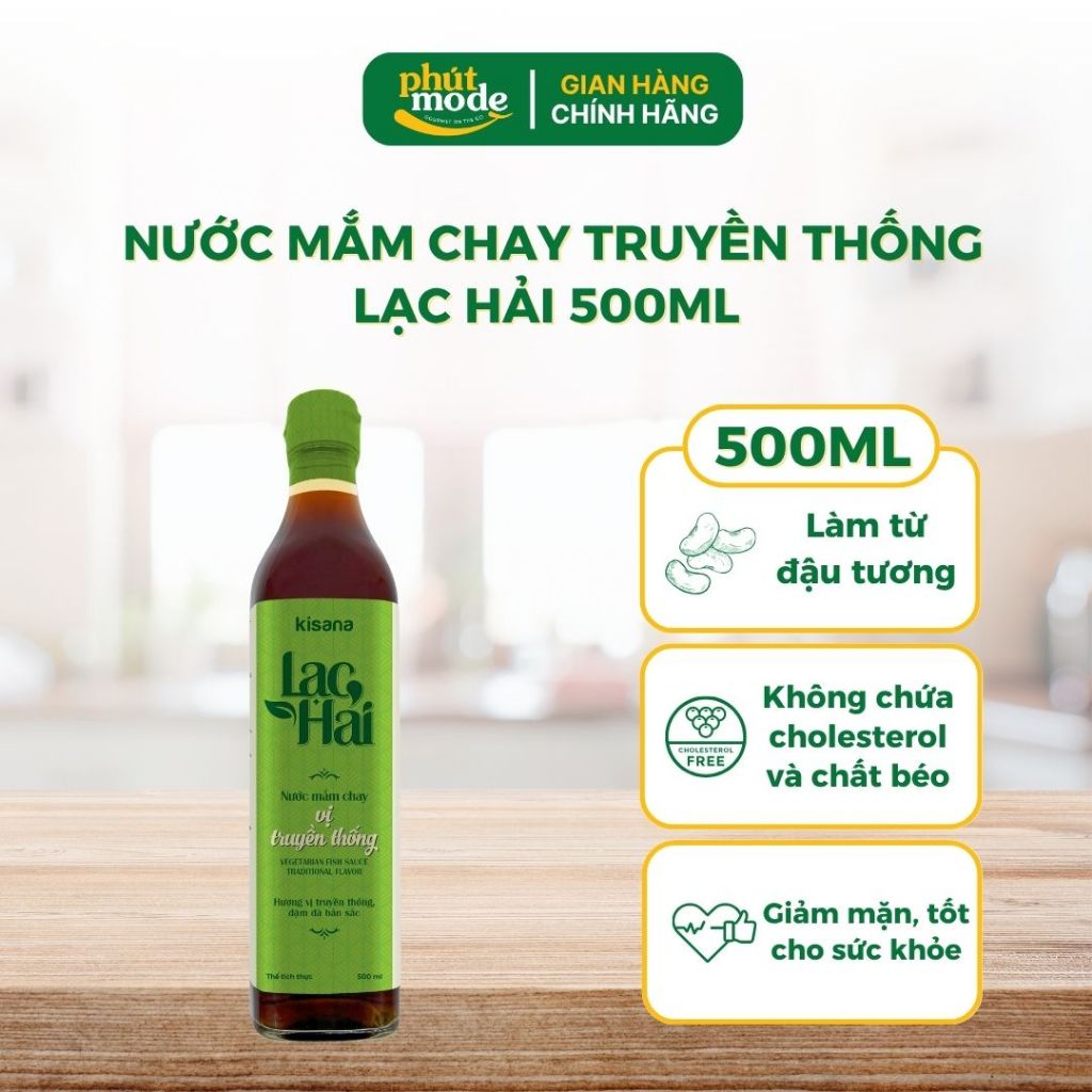 Nước mắm chay vị truyền thống Lạc Hải 500ml – Thơm ngon đậm vị, bí quyết cho bữa ăn thêm đậm đà