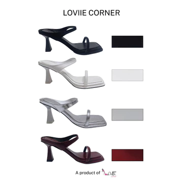 LOVIIECORNER - CAO GÓT NỮ MŨI VUÔNG QUAI BẦU - GUỐC NỮ ĐI TIỆC 7 PHÂN - GUỐC CAO GÓT MULES BASIC - D240734 - HDP2601