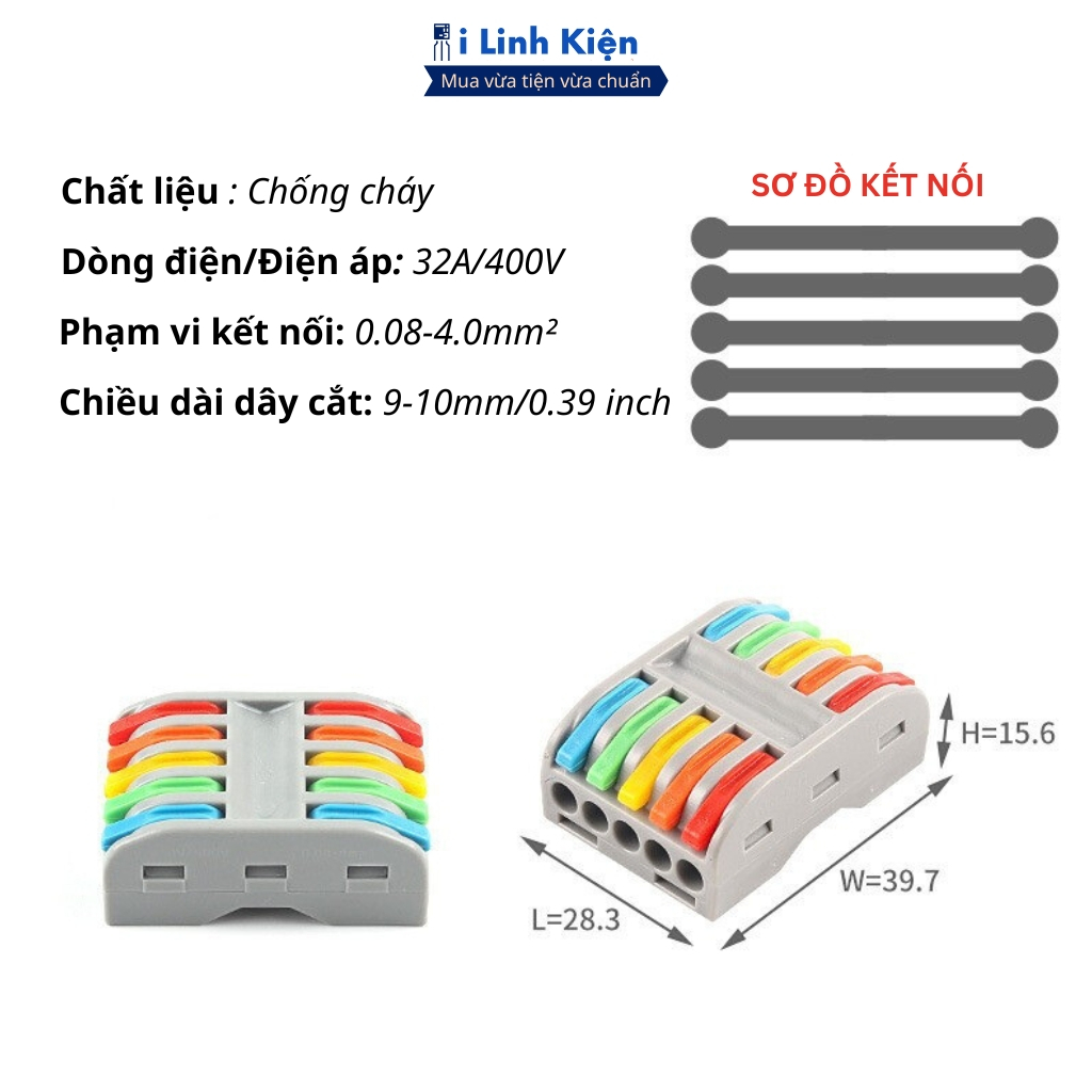 Cút Nối Dây Điện 2P 3P 4P 5P Đa Năng Tiện Lợi Chất Lượng Tốt ILinhkien