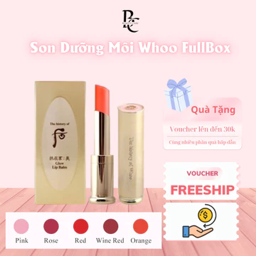 Son Dưỡng Môi Whoo Gongjinhyang Mi Glow Lip Balm SPF10 3.3g - Dưỡng Ẩm, Chống Nắng, Full Box
