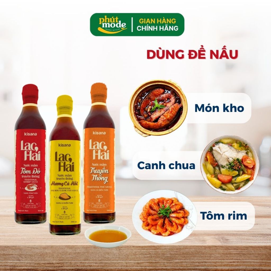 Nước mắm tôm đỏ truyền thống Lạc Hải 500ml – Thơm ngon đậm vị, bí quyết cho bữa ăn thêm đậm đà