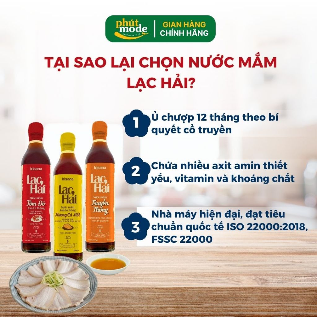 Nước mắm tôm đỏ truyền thống Lạc Hải 500ml – Thơm ngon đậm vị, bí quyết cho bữa ăn thêm đậm đà