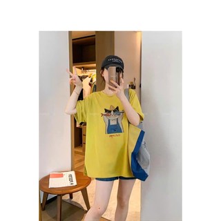 Áo thun ngắn tay cotton in hình, áo phông ngắn mặc đi chơi đi học cho nữ, in hình Hàn Quốc.