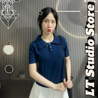 LT - Áo len nữ quảng châu cổ sen cộc tay kiểu len xoắn thừng len thỏ mềm mịn free size 1014