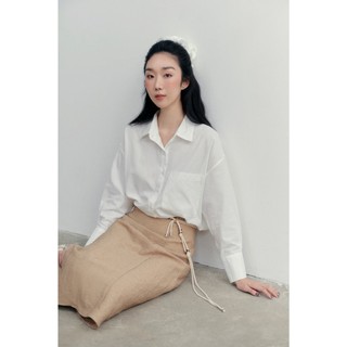 Chân váy OLV chữ A dáng dài dây buộc hông Nicole thanh lịch