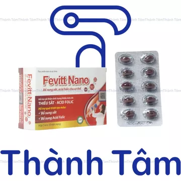 30 Viên - Viên uống bổ sung sắt FEVITT NANO 30 Viên bổ máu, cải thiện tình trạng thiếu máu - Hộp 30 viên