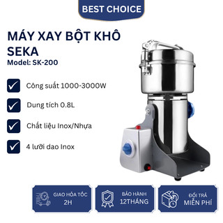 Máy xay bột khô Seka SK 200 xay bột nghiền ngũ cốc hạt khô mịn dễ sử dụng