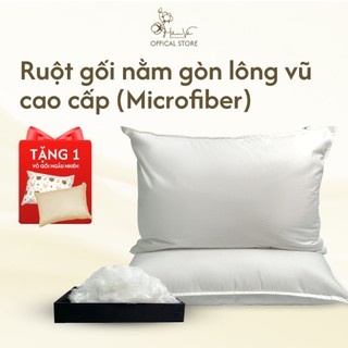 Ruột gối 50x70 gòn microfiber (Lông vũ nhân tạo) cao cấp, êm ái