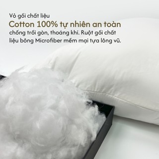 Ruột gối 50x70 gòn microfiber (Lông vũ nhân tạo) cao cấp, êm ái