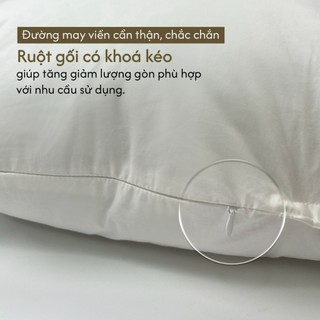 Ruột gối 50x70 gòn microfiber (Lông vũ nhân tạo) cao cấp, êm ái