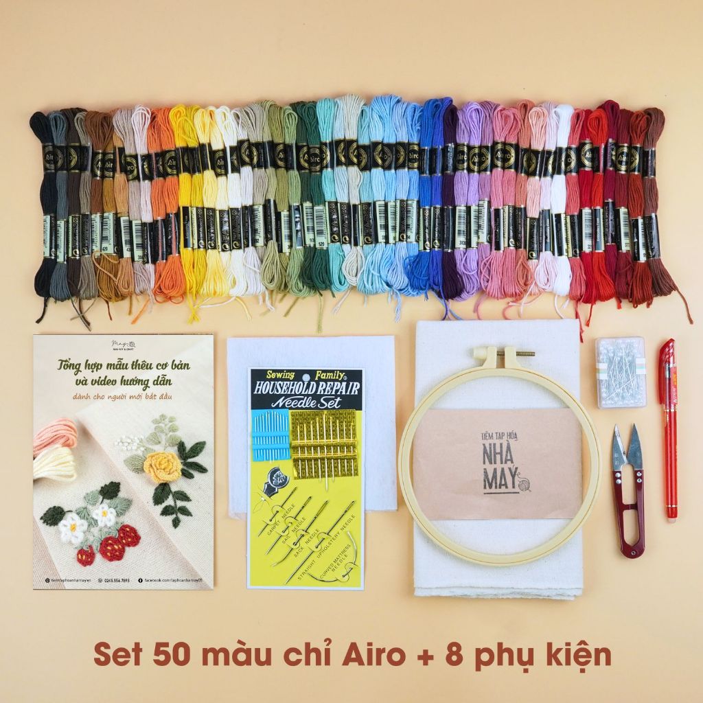 Set thêu - dụng cụ thêu cơ bản dành cho người mới bắt đầu Tiệm tạp hóa ...