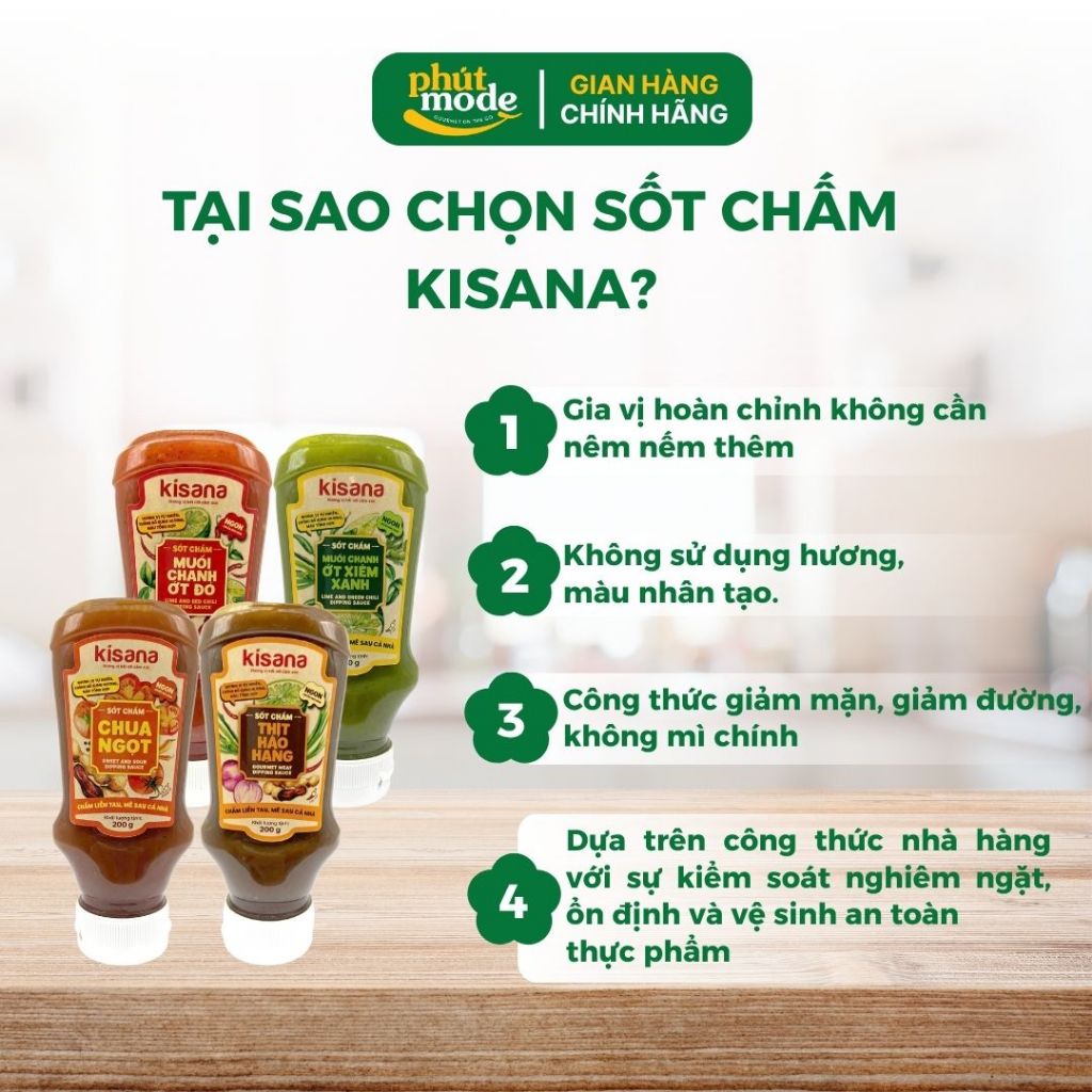 Sốt chấm chua ngọt Kisana 200g - Sốt chấm đa dạng ngon thượng hạng chuẩn vị nhà hàng