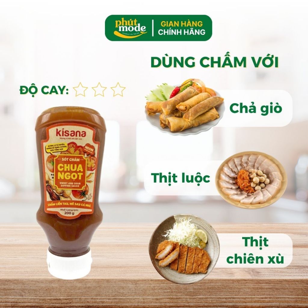 Sốt chấm chua ngọt Kisana 200g - Sốt chấm đa dạng ngon thượng hạng chuẩn vị nhà hàng